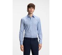 BOSS Camisa business slim fit en popelín elástico - StyleH-HANK-K-C1-261, 50567057 Estampado azul claro 42