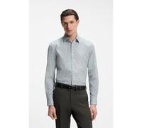 BOSS Camisa business slim fit en popelín elástico - StyleH-HANK-K-C1-261, 50567057 Verde estampado 39