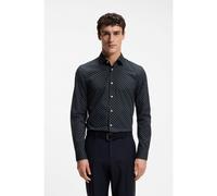 BOSS Camisa business slim fit en popelín elástico - StyleH-HANK-S-K-C1-263, 50567063 Azul estampado 43