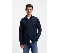 BOSS Camisa clásica de corte casual en popelín de algodón compacto - StyleH-ROB-SP-2P-263, 50567050 Azul oscuro M