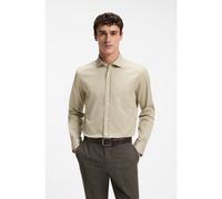 BOSS Camisa de ajuste casual en algodón con cuello italiano - StyleH-ROB-SP-P-263, 50567027 Beige XXXL