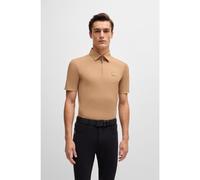 BOSS Camisa de entrenamiento para equitación en piqué elástico con tapeta de cremallera - StyleNOAH TRAINING SHIRT, B5M0403 Beige XS