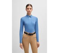 BOSS Camisa de entrenamiento para equitación en piqué elástico - StyleCHESS TRAINING SHIRT, B5W0403 Azul M