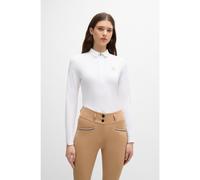 BOSS Camisa de entrenamiento para equitación en piqué elástico - StyleCHESS TRAINING SHIRT, B5W0403 Blanco XL