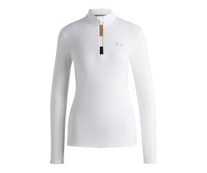 BOSS Camisa de entrenamiento para equitación slim fit en tejido superelástico - StyleMINOU TRAINING SHIRT CAMEL, B6W0402 Blanco XL