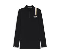 BOSS Camisa de equitación para doma slim fit confeccionada en material superelástico - StyleLIA SIGNATURE TRAINING SHIRT, B1W0405 Negro XXS