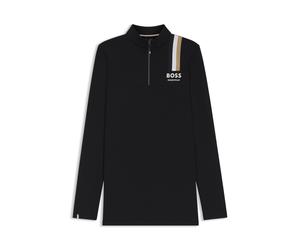 BOSS Camisa de equitación para doma slim fit confeccionada en material superelástico - StyleLIA SIGNATURE TRAINING SHIRT, B1W0405 Negro XS