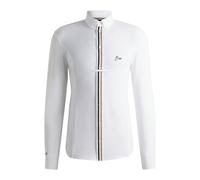 BOSS Camisa de equitación para exhibiciones de algodón - StyleNORMAN SHOW SHIRT SIGNATURE, B6M0401 Blanco S