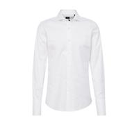 BOSS Camisa slim fit de sarga de algodón elástico - StyleH-HANK-spread-DC-214, 50480101 Blanco 38