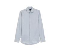 BOSS Camisa slim fit de sarga de algodón italiana a rayas - StyleH-HANK-SP-C1-261, 50556513 Rayas azul claro 43