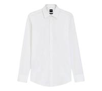 BOSS Camisa Hombre Slim Fit Blanca Popelín Stretch H HANK Kent C1 214 50469345
