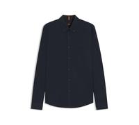 BOSS Camisa Myjersey M ajustada para hombre en jersey de algodón, Azul oscuro404, L