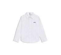 BOSS Camisa para niños de algodón Oxford con logo bordado - StyleJ52675/N5006A, J52675 Blanco 138