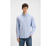 BOSS Camisa regular fit a rayas de algodón elástico - StyleRicoplus_M, 50544860 Rayas azul claro XL