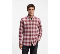 BOSS Camisa regular fit con botones en franela de algodón a cuadros - StyleRickert_M, 50569719 Rojo estampado XXXL