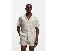 BOSS Camisa regular fit con estampado integral - StyleBeach Shirt, 50535793 Beige claro M