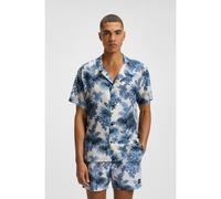 BOSS Camisa regular fit con estampado moderno - StyleBeach Shirt, 50535793 Azul L