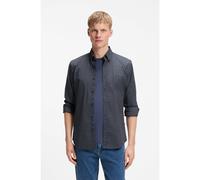 BOSS Camisa regular fit de algodón elástico con cuadros vichy - StyleRickert_M, 50567711 Azul estampado M