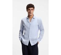 BOSS Camisa regular fit de lino lavado - StyleC-LIAM-SP-262, 50567827 Azul XXL