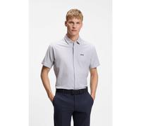 BOSS Camisa regular fit de manga corta en piqué de algodón - StyleST_Dymova S, 50565851 Rayas grises M