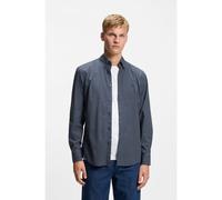 BOSS Camisa regular fit en dobby de algodón elástico a cuadros - StyleRicoplus_M, 50556464 Azul estampado S