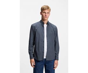 BOSS Camisa regular fit en dobby de algodón elástico a cuadros - StyleRicoplus_M, 50556464 Azul estampado XL