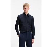 BOSS Camisa regular fit en dobby de algodón elástico - StyleRelegant_6_M, 50565600 Azul estampado S