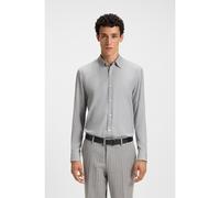 BOSS Camisa regular fit en franela de algodón - StyleC-LIAM-kent-C1-243, 50550666 Gris claro XL