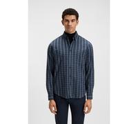 BOSS Camisa regular fit en franela de algodón - StyleRickert_M, 50549430 Azul estampado XL