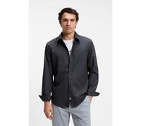 BOSS Camisa regular fit en popelín de algodón con logo bordado - StyleRelegant_6_M, 50518304 Azul oscuro XXL
