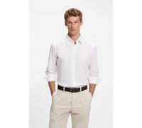 BOSS Camisa regular fit en popelín de algodón con logo bordado - StyleRelegant_6_M, 50518304 Blanco S