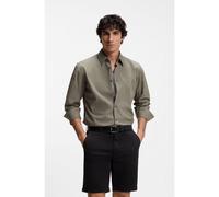 BOSS Camisa regular fit en popelín de algodón con logo bordado - StyleRelegant_6_M, 50518304 Oliva L