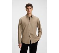 BOSS Camisa regular fit en popelín de algodón - StyleRelegant_6_M, 50518304 Beige XL