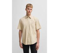 BOSS Camisa regular fit en popelín de algodón - StyleRelegant_6-short_M, 50537331 Beige claro M