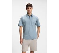BOSS Camisa regular fit en popelín de algodón - StyleRelegant_6-short_M, 50537331 Celeste S