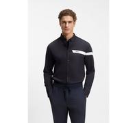 BOSS Camisa regular fit en punto de algodón - StyleShirt_Stripe_IN, 50568712 Azul oscuro L