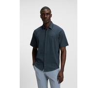 BOSS Camisa regular fit en punto de piqué de algodón - StyleB_EXCURSE_S, 50544851 Azul estampado XXL