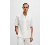 BOSS Camisa relaxed fit con bordado inglés - StyleC-LARS-252, 50539236 Blanco XXL