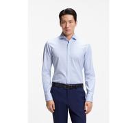 BOSS Camisa slim fit a rayas de algodón elástico de planchado fácil - StyleH-HANK-SP-C1-261, 50567021 Rayas azul claro 40