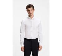 BOSS Camisa slim fit a rayas de algodón elástico de planchado fácil - StyleH-HANK-SP-DC-263, 50567298 Blanco 37