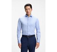 BOSS Camisa slim fit a rayas de algodón elástico de planchado fácil - StyleH-HANK-SP-DC-263, 50567298 Celeste 43