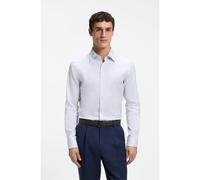BOSS Camisa slim fit a rayas de algodón hecho en Italia - StyleL-HAYS-KENT-C1-243, 50566177 Blanco 44