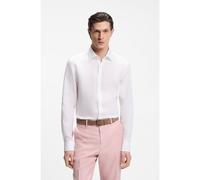 BOSS Camisa slim fit de lino fabricado en Italia - StyleH-HANK-K-C1-261, 50560736 Blanco 46