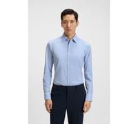 BOSS Camisa slim fit de popelín elástico técnico a cuadros - StyleP-HANK-kent-C1-222, 50545319 Azul estampado 46