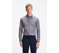 BOSS Camisa slim fit de punto de algodón jaspeado - StyleMysoft_2_M, 50519748 Azul oscuro S