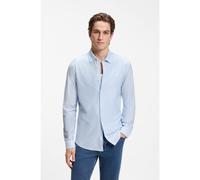 BOSS Camisa slim fit de punto de algodón jaspeado - StyleMysoft_2_M, 50519748 Rayas azul claro L