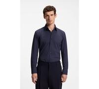 BOSS Camisa slim fit de tejido elástico técnico estampado - StyleP-HANK-kent-C1-222, 50567195 Azul estampado 39A