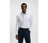 BOSS Camisa slim fit de tejido elástico técnico hecho en Italia - StyleP-HANK-kent-C1-222, 50545310 Blanco estampado 39