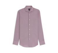 BOSS Camisa slim fit en algodón elástico de planchado fácil - StyleH-HANK-spread-C1-222, 50539134 Rojo oscuro 38