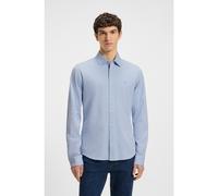 BOSS Camisa slim fit en piqué de algodón jaspeado - StyleMysoft_2_M, 50519748 Azul XL